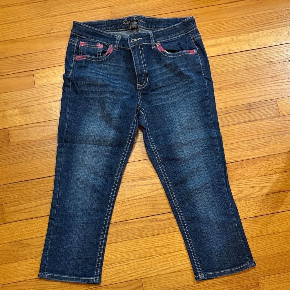 Royal Premium Dark Blue Jeans with Pink Details